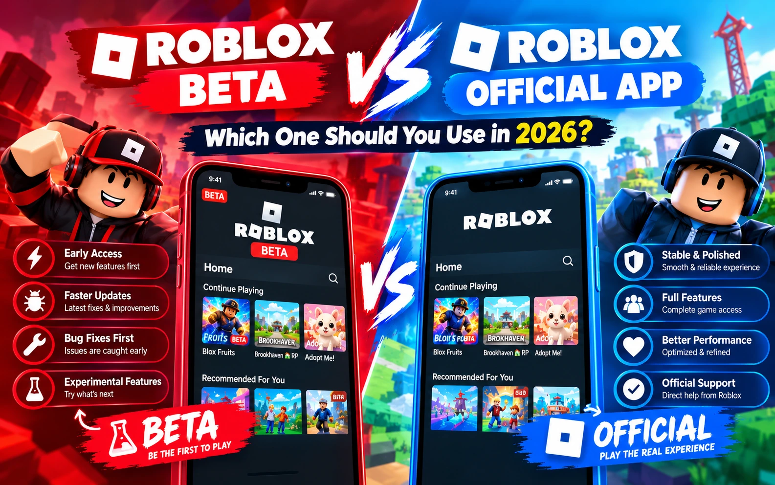 Roblox Beta vs Official App 2026 Guide